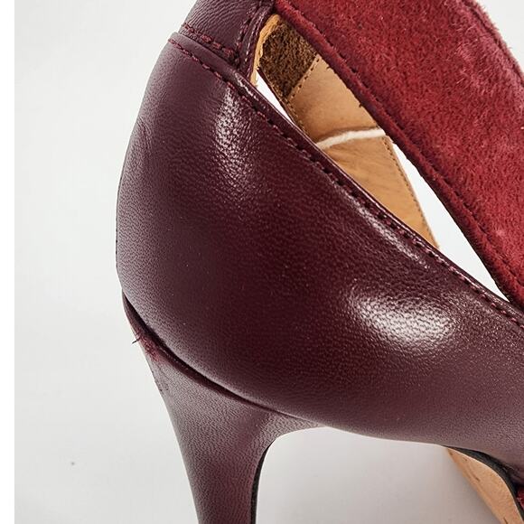 IRO Burgundy Suede/Leather Pumps Women's Size 37 (US 6.5) - Picture 10 of 15